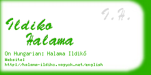 ildiko halama business card